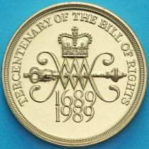 Великобритания 2 фунта 1989 год. Билль о правах. BU