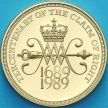 Монета Великобритания 2 фунта 1989 год. Билль о правах. Корона Шотландии. Пруф