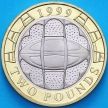 Монета Великобритания 2 фунта 1999 год. Регби. Proof