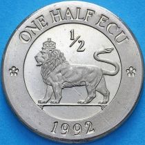 Великобритания 1/2 экю 1992 год. Британский лев