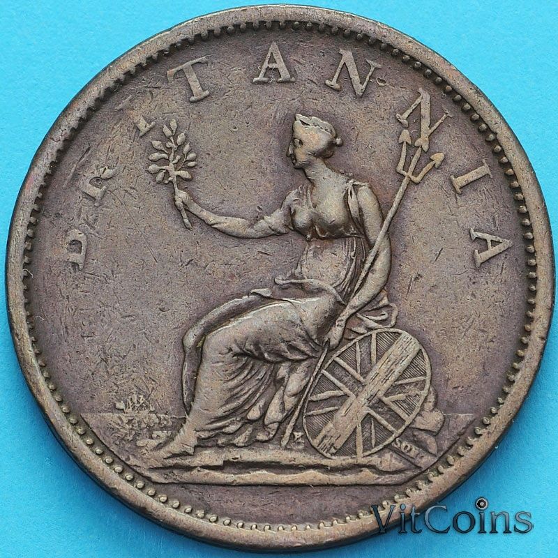 Монета Великобритания 1 пенни 1807 год. 