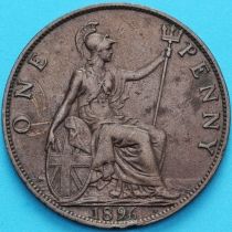Великобритания 1 пенни 1896 год. 
