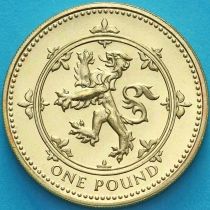 Великобритания 1 фунт 1994 год. Шотландский Лев. BU