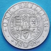 Великобритания 1 шиллинг 1893 год. Серебро.