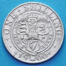 Великобритания 1 шиллинг 1900 год. Серебро.
