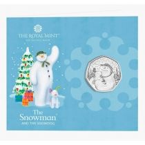 Великобритания 50 пенсов 2022 год. Рождество. Снеговик. Буклет
