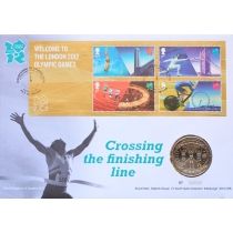 Великобритания 5 фунтов 2012 год. Олимпиада. Пьедестал. Буклет