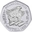Монета Великобритания 50 пенсов 2020 год. Гилеозавр. Блистер