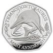 Монета Великобритания 50 пенсов 2021 год. Темнодонтозавр. Блистер