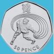 Монета Великобритании 50 пенсов 2011 год. Паралимпийские игры. Голбол. Блистер
