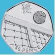 Монета Великобритании 50 пенсов 2011 год. Олимпиада.  Теннис. Блистер