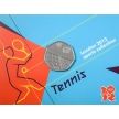 Монета Великобритании 50 пенсов 2011 год. Олимпиада.  Теннис. Блистер