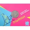 Монета Великобритании 50 пенсов 2011 год. Олимпиада. Триатлон