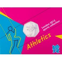Великобритания 50 пенсов 2011 год. Олимпиада. Легкая атлетика. Блистер
