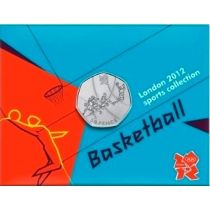 Великобритания 50 пенсов 2011 год. Олимпиада. Баскетбол. Блистер