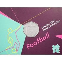 Великобритания 50 пенсов 2011 год. Олимпиада. Футбол. Блистер