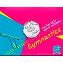 Великобритания 50 пенсов 2011 год. Олимпиада. Гимнастика. Блистер