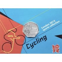Великобритания 50 пенсов 2011 год. Олимпиада. Велоспорт. Блистер