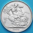 Монета Великобритания  1 крона 1888 год. Георгий Победоносец. Серебро.