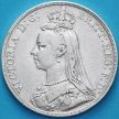 Монета Великобритания  1 крона 1888 год. Георгий Победоносец. Серебро.