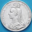 Монета Великобритания  1 крона 1891 год. Георгий Победоносец. Серебро.