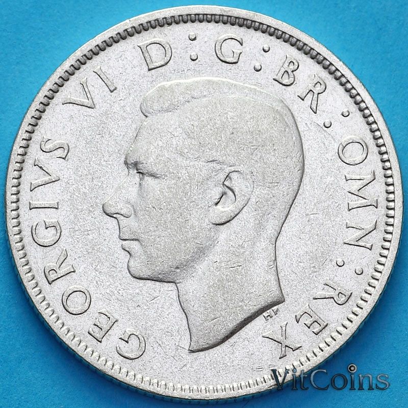 Монета Великобритания 2 шиллинга 1944 год. VF
