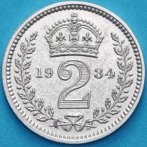 Великобритания 2 пенса 1934 год. Maundy