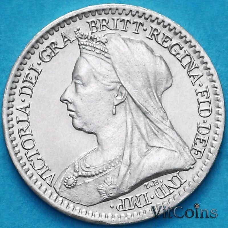 Монета Великобритания 1 пенни 1896 год. Maundy Монета Великобритания 1 пенни 1896 год. Maundy