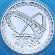 Великобритания 1 фунт 2003 год. Пешеходный мост Миллениум. Пруф. Паттерн