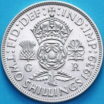 Великобритания 2 шиллинга 1939 год. Серебро.