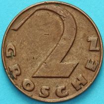 Австрия 2 гроша 1928 год.