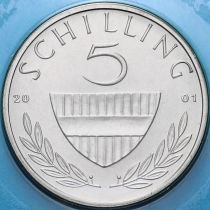 Австрия 5 шиллингов 2001 год. BU