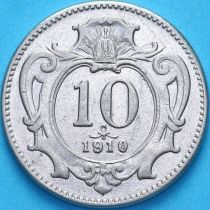 Австрия 10 геллеров 1910 год.
