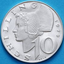 Австрия 10 шиллингов 1970 год. Серебро.Proof