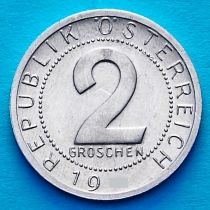 Австрия 2 гроша 1968 год.