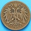 Монета Австрия 2 геллера 1894 год.