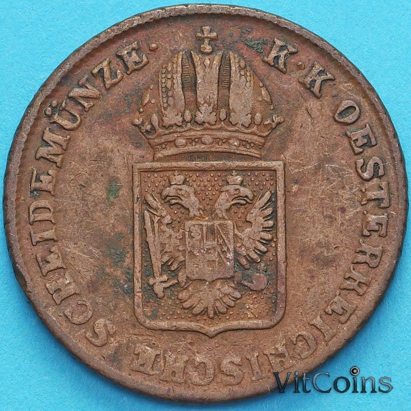 Монета Австрии 1 крейцер 1816 год.