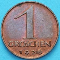 Австрия 1 грош 1926 год.