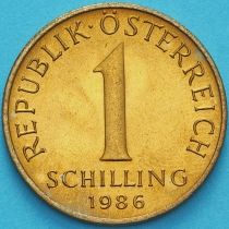 Австрия 1 шиллинг 1986 год. Эдельвейс.