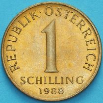 Австрия 1 шиллинг 1988 год. Эдельвейс.