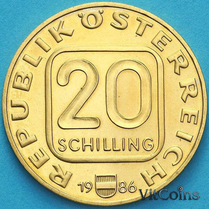 Монета Австрия 20 шиллингов 1986 год. Санкт-Георгенбергский договор. Proof