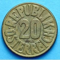Австрия 20 грошей 1951 год.