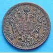 Монета Австрии 1 крейцер 1858 год. А