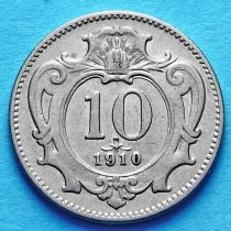 Австрия 10 геллеров 1910 год.