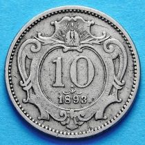 Австрия 10 геллеров 1893 год.