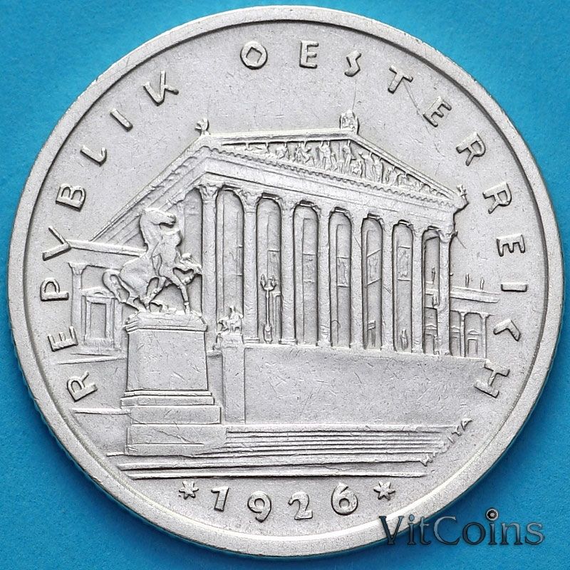 Монета Австрия 1 шиллинг 1926 год. №2