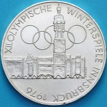 Австрия 100 шиллингов 1975 год. Олимпийская эмблема. Серебро