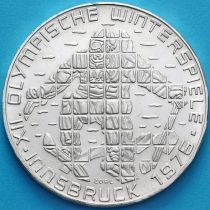 Австрия 100 шиллингов 1975 год. Лыжник. Серебро
