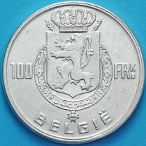 Бельгия 100 франков 1949 год. Фламандский вариант. Серебро