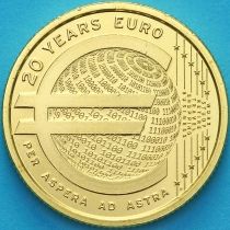 Бельгия 2, 5 евро 2022 год. 20 лет введения евро. BU